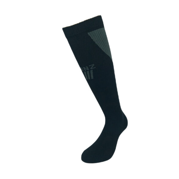 Αθλητικές Κάλτσες Διαβαθμισμένης Συμπίεσης Με Βαμβάκι Compression Socks 18-22mm-Hg ΜΑΥΡΟ-ΓΚΡΙ